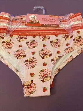 STRAWBERRY 🍓 SHORTCAKE Juniors Bikini 5 pack / MEDIUM
